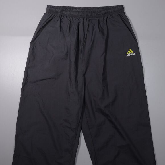 VTG Adidas Vintage Windbreaker Nylon Track Pants Dk Gray Mens Large x 32 - Picture 2 of 8